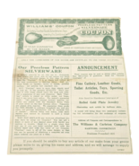 Williams &quot;Peerless&quot; Pattern Silverware Early 1900&#39;s Advertisement Coupon - $20.37 CAD