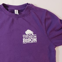 Just Hoods by AWDis JHA030 THE NEON BISON Men's Purple Pullover Sweater Size S image 6