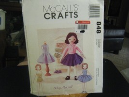 McCall&#39;s Crafts 848 Retro Betsy McCall Doll &amp; Clothes Pattern - $18.51