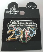 Disney World Tac Pin Celebrate The Future Hand In Hand 2000 NEW On Card - £7.86 GBP