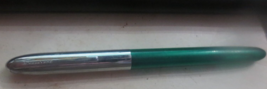 Vintage SHEAFFER 304 Nib Fountain Pen Translucent GREEN &amp; CHROME 5 1/4&quot; - $18.53