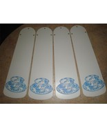 CUSTOM- 42&quot; WHITE CEILING FAN WITH BLUE WILLOW CHINA PATTERN TEA CUPS - €97,68 EUR