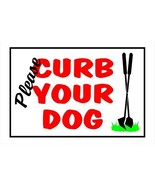 Hillman 841810 Please Curb Your Dog Sign, White, Red and Black Plastic, ... - £15.96 GBP