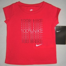 Nike Girls The Nike Tee T-Shirt Pink Size 12M 12 Month - £7.15 GBP