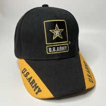 US Army Baseball Hat Cap Embroidered Black &amp; Gold Star Logo Adjustable O... - $14.65