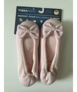 Therapedic Easy-Care Memory Foam Ballerina Slippers sz SM Women&#39;s 5-6 Pink - $23.36