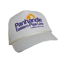 Panhandle Eastern Pipe Line Trucker Hat White Ball Cap Adjustable Snapback - £14.89 GBP