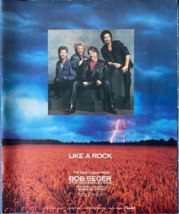 1986 Bob Seger And The Silver Bullet Band Vintage Print Ad Like A Rock N... - £10.03 GBP