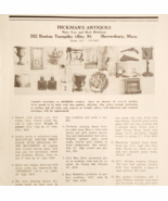 1967 Hickman&#39;s Antiques Shop Advertisement Shrewsbury Massachusetts DWUU6 - $41.13 CAD
