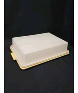 Vintage Harvest Gold Tupperware 622-2 Cake Carrier Oblong Rectangular 9X13 - €11,44 EUR