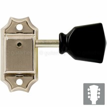 NEW Gotoh SD90-SLB Tuners Tuning Vintage Keys Set L3+R3 Black Buttons 3x... - £68.24 GBP