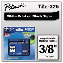 Brother Genuine P-Touch TZE-325 Tape, 3/8&quot; (0.35&quot;) Wide Standard Laminat... - $23.35