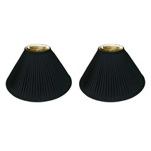 Royal Designs, Inc. Coolie Empire Side Pleat Basic Lamp Shade, BS-727-14BLKGL-2, - £111.59 GBP