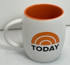 Today Show Coffee Mug White with Orange Rainbow and Interior New W Sticker - $16.36
