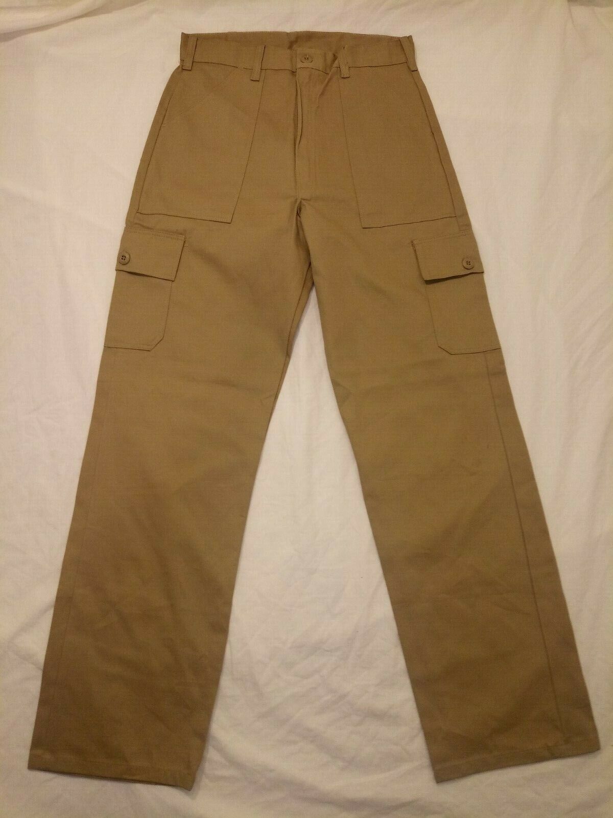 NWOT&#39;s Military Style UTILITY Beige Tan Trouser Pants 32X34 - $27.86