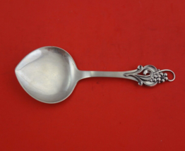 Cohr Sterling Silver Cucumber Server 1936 w/ leaf and berry handle 5 3/4&quot; - £100.43 GBP
