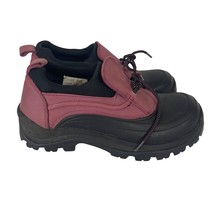 Lands End Womens Duck Shoes Size 8.5 B Rubber Faux Suede Pink - £20.09 GBP