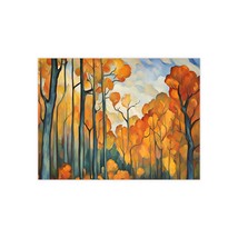Autumn Trees Landscape Ceramic Tile Backsplash Wall Art 6x8 Inches - $561.45 MXN