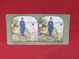 Vintage Antique 1800&#39;s Stereo Card - &quot;What Did I Tell You If I Caught You&quot; #4 - £11.76 GBP