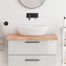 Bathroom Countertop Light Brown 31.5&quot;x19.7&quot;x(0.8&quot;-2.4&quot;) Treated Solid Wood - $200.49
