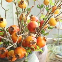 Set of 2 Artificial Pomegranate Branch Stems, 24 inches Tall - £13.29 GBP
