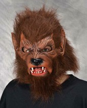 Werewolf Mask Wolfman Wolf Fangs Scary Frightening Halloween Costume M3006 - £50.62 GBP