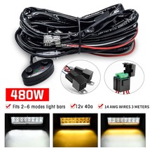 LED Light Bar Wiring Harness Kit, 480W 2 Leads 14 AWG Universal LED Wiri... - $242.13 MXN