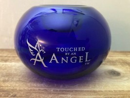 Avon Touched By An Angel Colbalt Blue Glass Tealight Holder - £7.21 GBP