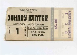 Johnny Winter Ticket Stub Municipal Auditorium San Antonio Texas Februar... - £10.84 GBP