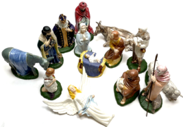 Vintage Holland Mold Nativity Set Scene Hand Painted Large Figures Signed Lot  - £156.35 GBP