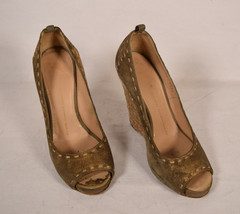 Giuseppe Zanotti Womens Metallic Platform Open Toe Shoes Gold 38 - £79.13 GBP
