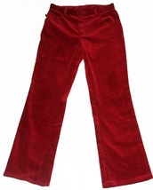 Lauren Jeans Co. Deep Red Velvet Light Stretch 5-Pkt Slight Bell Pants W... - $505.98 MXN