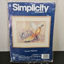 Vintage Needle Craft Crewel Embroidery Kit Simplicity Stitchery Autumn P... - $13.42