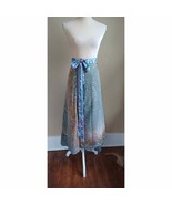 Vintage 90s Weves Reversible Silk Blend Wrap Skirt Large - £35.05 GBP