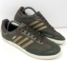 Adidas Mens Samba Retro Sneaker Sz 10.5 Hemp Green Brown Soccer Shoe G13... - $59.35