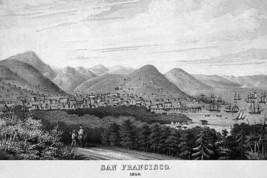 The Hills of San Francisco in 1851 by Duval&#39;s Steam Lithographic Press - Art Pri - £17.30 GBP+