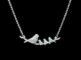Bird with Babies on a Branch Necklace - £16.42 GBP