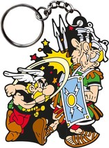 Asterix fighting romans soft plastic key ring New - $11.99