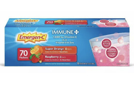 Emergen-C Immune Plus with Vitamin D 1000mg Dietary Supplement, Super Orange 70 - £29.09 GBP