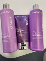 Pravana The Perfect Blonde Purple Toning Shampoo &amp; Conditioner &amp; Mask TRIO - £39.65 GBP