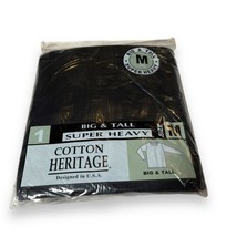 NWT Black Waffle Mesh Sz Medium Long sleeved Thermal T Shirt Cotton Heritage - £9.95 GBP