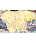 Torrid Tie Back Puff Sleeve Yellow Top Short Sleeve Womens 3X Beach - $181.97 MXN