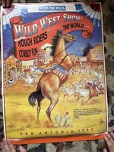 The Honda Historic Wild West Show Rough Riders Of The World &amp; Cowboy Fun Poster - £48.22 GBP