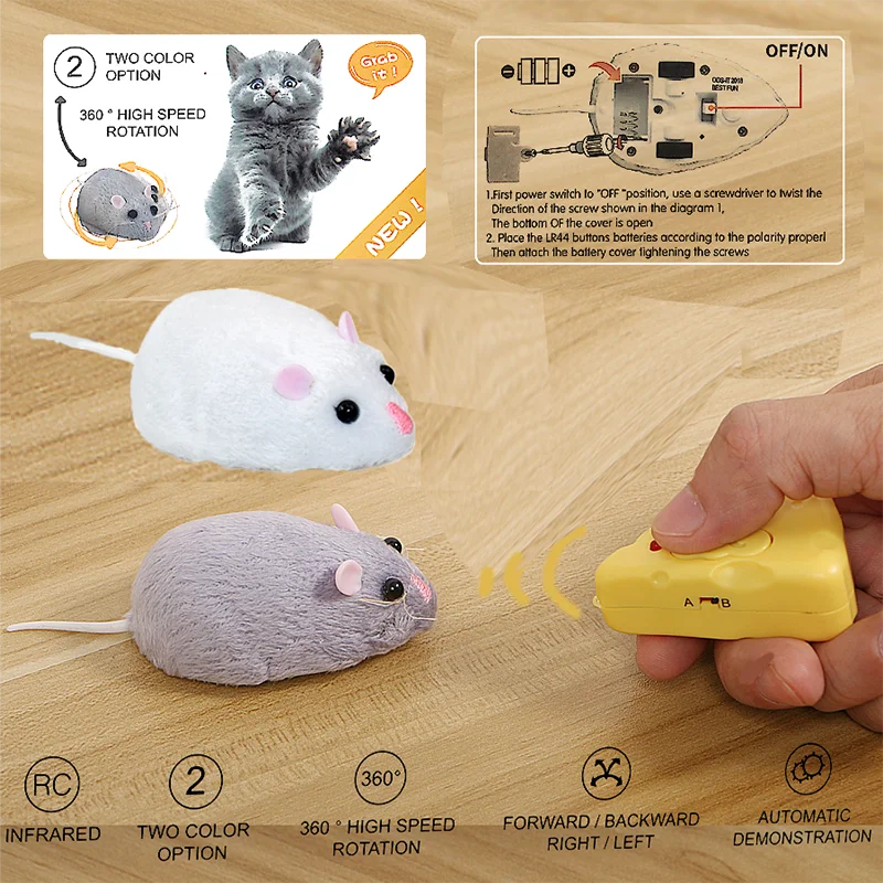  joke scary wireless mouse toys rc electric cat toy cheese remote mouse robot funny kid thumb200