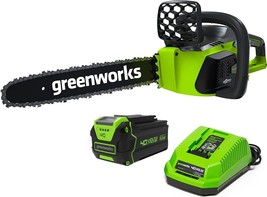 Greenworks 40V 16&quot; Bl Chainsaw, 4.0Ah Battery And Charger Included - £203.64 GBP