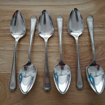 JC Penney Co Set of 6 Teaspoons Vintage Silver Tone 6&quot; Vintage - £13.74 GBP