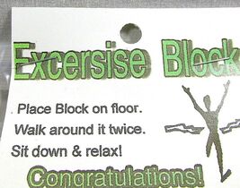 Excersise Block Gag Gift Clean Fun Our Original Idea Unique Sports - $9.89