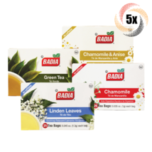 5x Boxes Badia Variety Flavor Tea | 25 Bags Per Box | Mix & Match! - $24.15