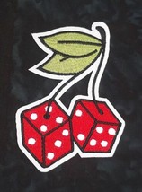 &quot; Cherry&quot; Dice Iron On Sew On Embroidered Patch 2 1/2&quot; X 3 1/4&quot; - $4.99