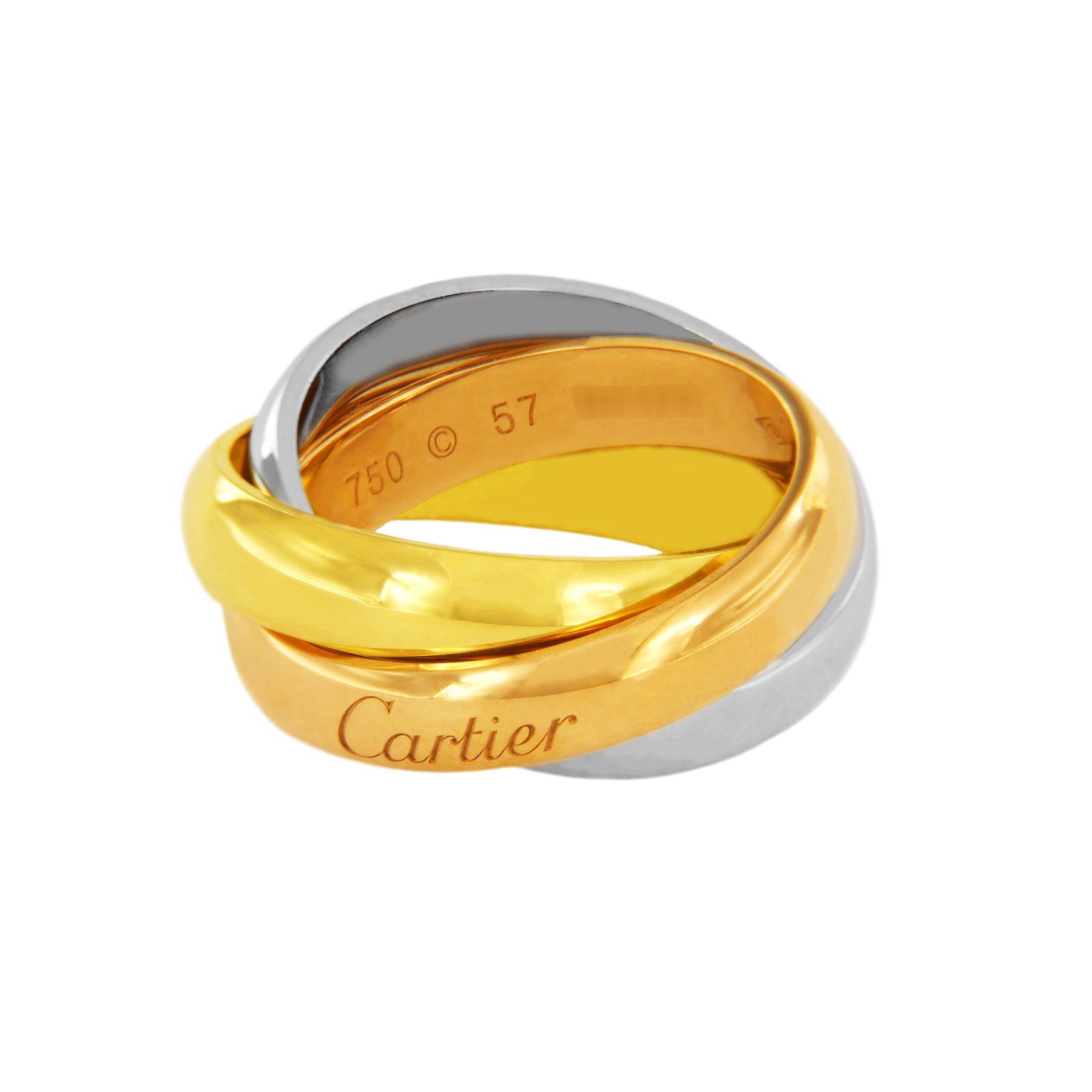 Primary image for Cartier 18k Gold Classic Trinity Ring Size 57